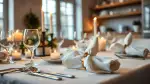 Perfekte Dinnerparty-Tischdekoration