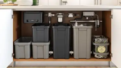 Platzsparendes Mülltrennungssystem