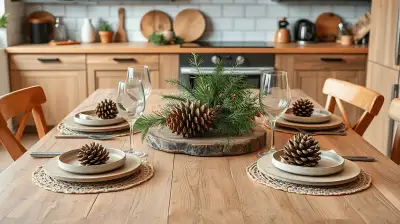 Natürliche Tischdeko mit Naturmaterialien