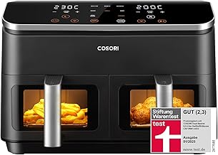 COSORI Airfryer, Testsieger der Stiftung Warentest, Heißluftfritteuse 2 Kammern, 8,5L Heissluftf…
