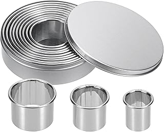 Bczhieulw 12PCS ausstechformen SET，ausstecher rund，Breite：2.4-11.2cm（12 Größe），Höh…