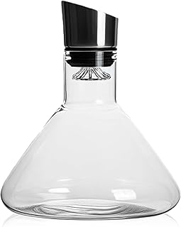 Dekanter Rotwein, Wein Dekanter, Weinbelüfter, Waterfall Quick, Kristallglas, Edelstahl-Ausgieß…