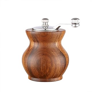 Pfeffermühle Set Manual Holz Handkurbel Salzmühle mit einstellbarer Grobheit Klassische Gewürz…