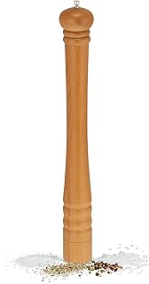 Relaxdays Salz- und Pfeffermühle, XXL Gewürzmühle, Holz, Keramikmahlwerk, manuell, HxD: 51,5 x…