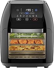 Chefman Multifunktionale Digitale Heißluftfritteuse + Rotisserie, Dörrautomat, Konvektion, 17 T…