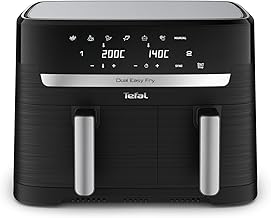 Tefal Dual Easy Fry Heißluftfritteuse 8,3 L – Airfryer mit 2 Kammern & XL-Schublade, 7 Program…
