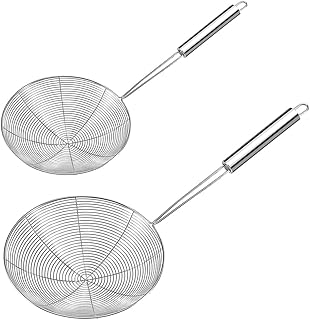 2 Stücke Schaumkelle Edelstahl, (14cm/16cm) Schaumlöffel Edelstahl Fein, Abseihlöffel, Siebkel…