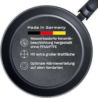Fissler Ceratal Comfort Orbit Black/Aluminium-Pfanne, Keramik-beschichtet (Ø 24 cm) Ceramic Brat…