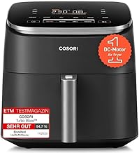 Cosori Turboblaze Airfryer Heißluftfritteuse, 9-in-1 Air Fryer XXL 6L, leiser DC Motor mit 5 Ges…