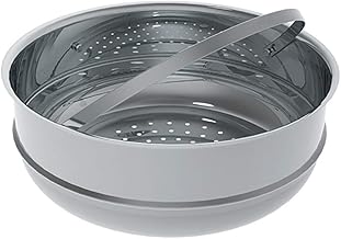 DE BUYER Dampfsieb Ø 24 cm, Edelstahl, Mehrstufiges Kochen, Dampfgarer, Küchengerät