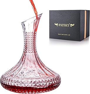 Dicker Weindekanter mit Geschenk-Box, Kristallglas, gravierter Dekanter, elegantes Geschenk und K…