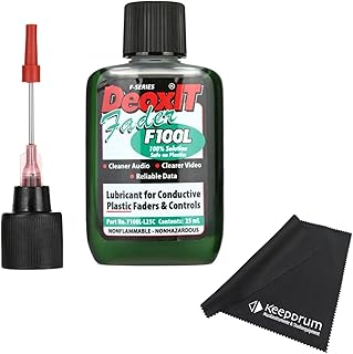 Caig DeoxIT F100L-L25C Faderlube Kontaktreiniger Pflegemittel für Kunststoff + keepdrum Mikrofas…