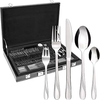 GRÄWE Besteckkoffer für 12 Personen aus Edelstahl, Besteckset 60-teilig, nickelfrei, rostfrei, …