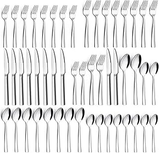 Besteck Set 12 Personen, 60 teilig Edelstahl Besteckset, Essbesteck Set mit Messer Gabel Löffel,…