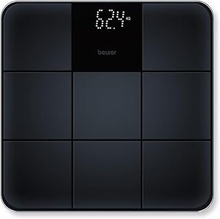 Beurer GS 235 Glaswaage, Digitale Personenwaage mit Magic-Display, Anti-Rutsch Oberfläche in mat…