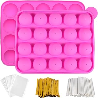 301 Stück Cake Pop Form Set, Silikon Cake Pop BackformIdeal, mit 20 Kavitäten Silikon, 100 Stic…