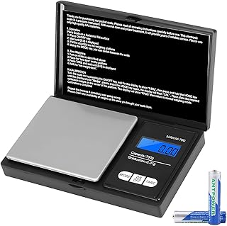 Vinabo Grammwaage Feinwaage 0.01g Waage Gramm 700g/0.01g Goldwaage Präzisionswaage Taschenwaage …