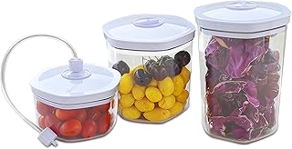 GASTROBACK #46110 Vakuumier-Behälterset 3 tlg. (rund), Inhalt: 700 ml, 1400 ml, 2000 ml un…