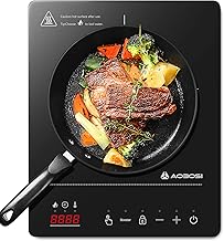 Aobosi Induktionskochfeld 1 Platte,Induktionskochplatte mit Booster-Funktion, 20 Leistungsstufen …