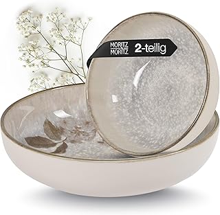 Moritz & Moritz BLOSSOM Servierschalen Groß – 2x Porzellan-Schale mit ⌀ 20cm & 29cm im florale…