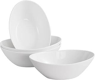 LIFVER Salatschüssel Set Porzellan 1060ml, Müslischale Groß, Suppenschale Keramik, Servierscha…
