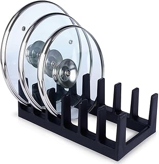 Vilde Tellerständer Schwarz 28x15x9 cm – Teller Organizer für 6 Deckel/Platten – Strapazierfäh…