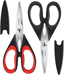 2-Pack Küchenschere Allzweck, Strapazierfähige Schere Küche für Fleisch, Geflügel, Fisch, Sp…