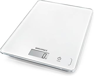 Soehnle Küchenwaage Page Compact 300 weiß, digitale Küchenwaage bis zu 5 kg Tragkraft, Waage m…
