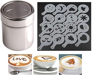 1 Stück Kakaostreuer – 16 Teile/satz Kaffee Zeichnung Cappuccino Form Phantasie Kaffee Druck Mod…