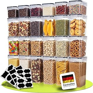 uandu Vorratsdosen mit Deckel luftdicht – 24er Vorratsbehälter Set BPA Frei, Aufbewahrungsbox …