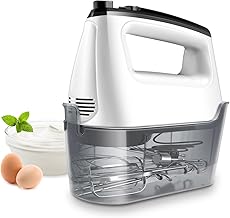 Handmixer Elektrisch Handrührgerät 6 Stufen Plus Turbo Kein Spritzen Mixer Handrührer mit Aufb…