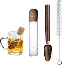 Tea Infuser for Loose Leaf Tea, Glass Tea Infuser Tea Sieb with Teaspoon & Cleaning Brush, Reusab…