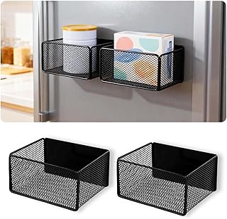 2 Stück Magnetische Ablage für Kühlschrank, Gewürzregal Magnetisch, Magnetisches Gewürzregal…