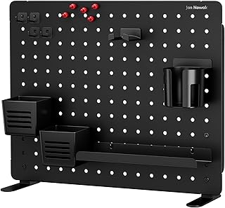 Jan Nowak Lochwand Schreibtisch Organizer 51,5 x 42 x 1,3 cm Metall Pegboard mit Ablage Becherhal…