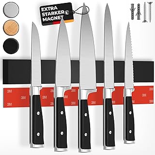 Messer Magnetleiste selbstklebend – Vergleichssieger mit extra starkem Magnet – Einfache Montage …