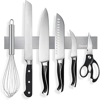SMART&COOL Magnetleiste Messer Selbstklebend 30cm – Magnet Messerleiste aus Edelstahl mit Extra S…