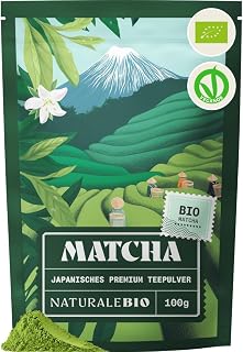 NaturaleBio Matcha Tee Pulver Bio – Premium-Qualität – 100g. Original Green Tea aus Japan. Japan…