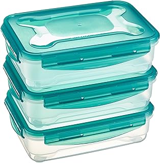 Amazon Basics Gefrierbehälter im Set, mit Deckel, luftdicht, auslaufsicher, stapelbar, für Küh…