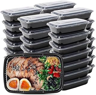 WUHUIXOZ 50 Stück 32oz Meal Prep Container mit, Prämie Wiederverwendbar Behälter für die Zube…