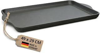 Lieblingspfanne Teppanyaki Grillplatte XXL 43×28 cm – mit Seitengriffen – glatte antihaftbeschich…