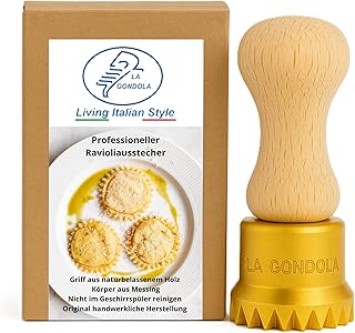La Gondola Ravioli-Stempel – Rund Gewellt 50mm | Italienisches Pasta-Werkzeug für Zuhause und ge…