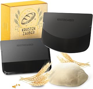 KRUSTENZAUBER 2er-set Teigschaber zum Formen und Portionieren von Brot-Teig | Teig sauber lösen,…