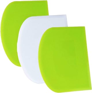 SURDOCA Teigschaber Teigkarte 4.7×3.7″ PE-Kunststoff Modellierwerkzeug | 3Pcs, Flexibel, BPA Fr…