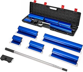 Flächenspachtel Set Edelstahl, 5-teilig mit Teleskopstange und Koffer, Surface Spatula Glättspa…