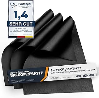 Linda’s Essentials Dauerbackfolie für Backofen und Grill, Backpapier wiederverwendbar geeignet f…