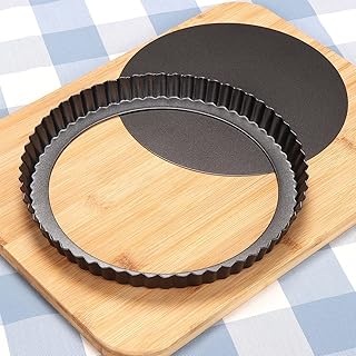 Sinnsally Quicheform,28cm Tarteform mit Hebeboden,Tarte Form Antihaftbeschichtete Quiche Tortenbo…