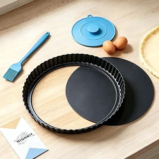 Quicheform 28 cm, Tarteform mit Hebeboden, Antihaftbeschichtete | Quiche Backform , Rund , Wellen…
