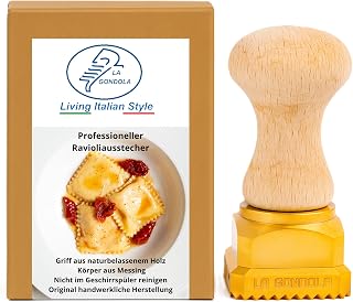La Gondola Ravioli-Stempel – Quadratisch Gewellt 45x45mm | Italienisches Pasta-Werkzeug für Zuha…