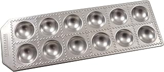 Fackelmann Form für hausgemachte Ravioli, mit 12 runden Abdrücken, Material aus robustem Alumin…