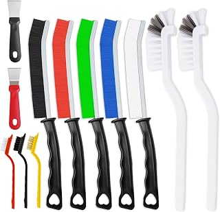 Fugenreinigungsbürste mit Harten Borsten, 12PCS Multifunktionale Spaltreinigungsbürste Set, Rei…